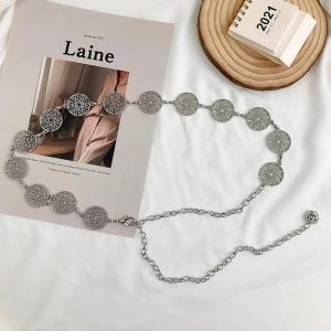 Hollow pattern waist Belt (silver)