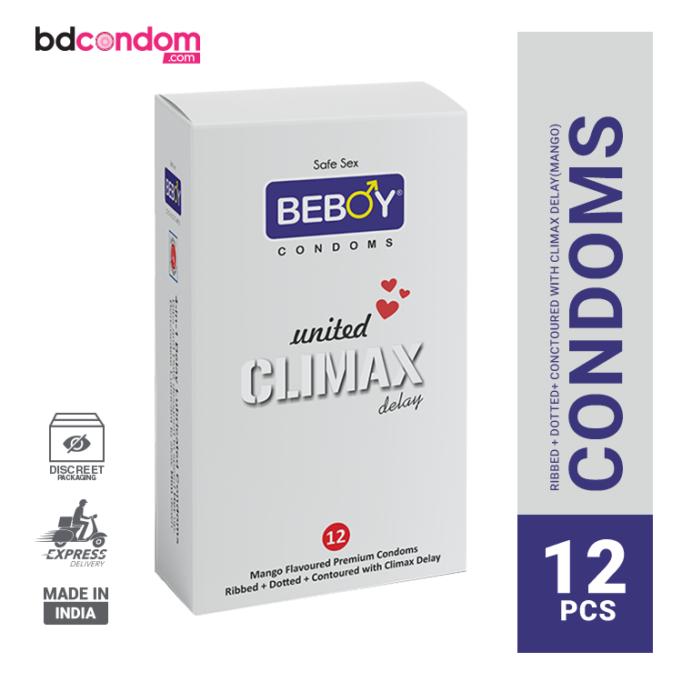 Beboy United Climax Delay 4in1(Mango Flavored) Condom - 12Pcs Pack(India)