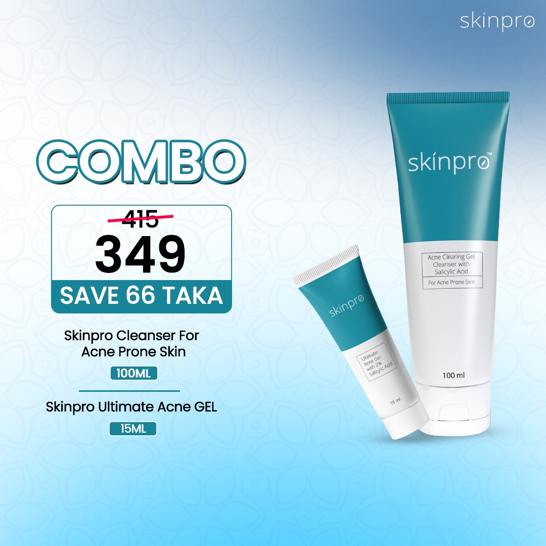 Combo: Buy Skinpro Cleanser For Acne Prone Skin 100 ml & Skinpro Ultimate Acne Gel 15ml - Cleanser and Acne Gel