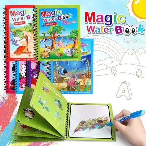 Magic Water Coloring Painting Reusable Book For Kids - Magic Book
