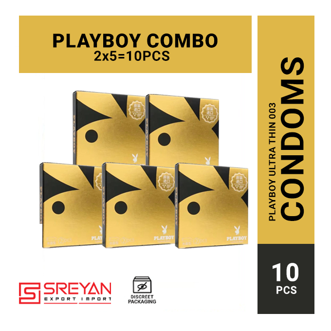 Playboy Ultra Thin 003 Premium Condoms - 2Pcsx5Pack = 10Pcs(Thailand)