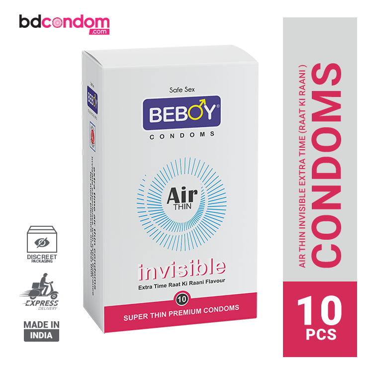 Beboy Air Thin Invisible Extra Time Raat Ki Raani Flavour Condoms