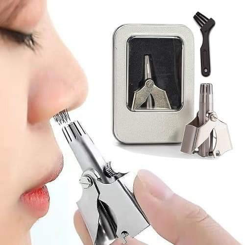 Manual Nose Hair Trimmer with Metal Box for Men and women