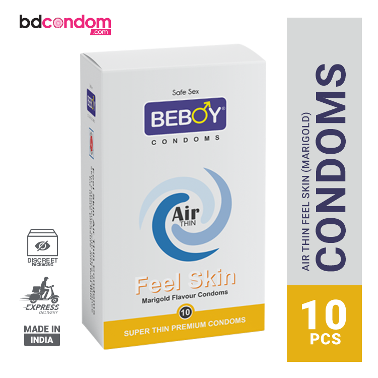 Beboy Air Thin Feel Skin Super Thin (Marigold) Condom - 10Pcs Pack(India)