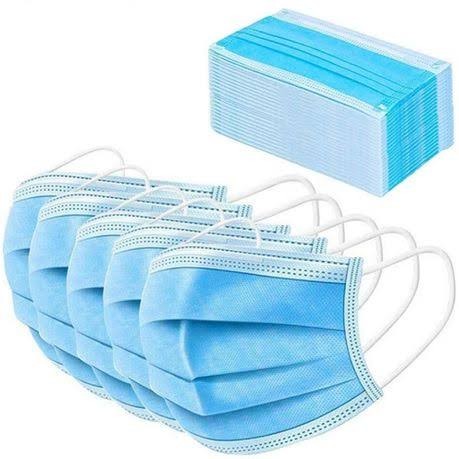 Face Mask 3 Ply Disposable Medical Surgical Mask - Pack of 50