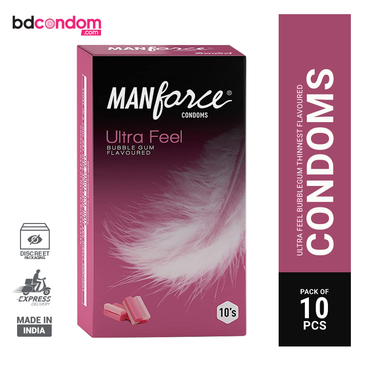 Manforce Ultra Feel Bubblegum Flavoured Condoms 10's Pack